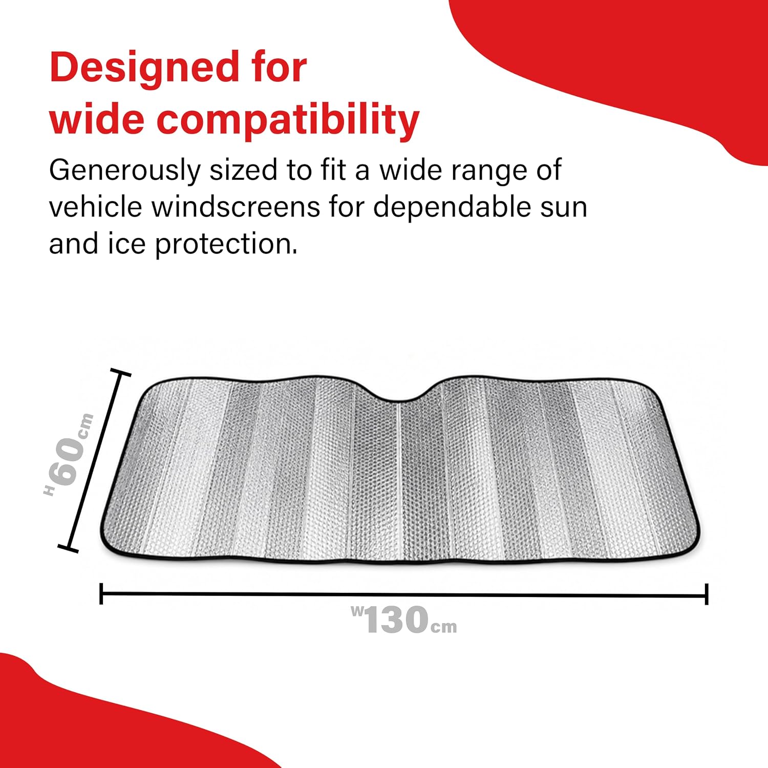 Windshield Sun Shade Frost Protector Foldable Cover Shield UV Protection 130cm