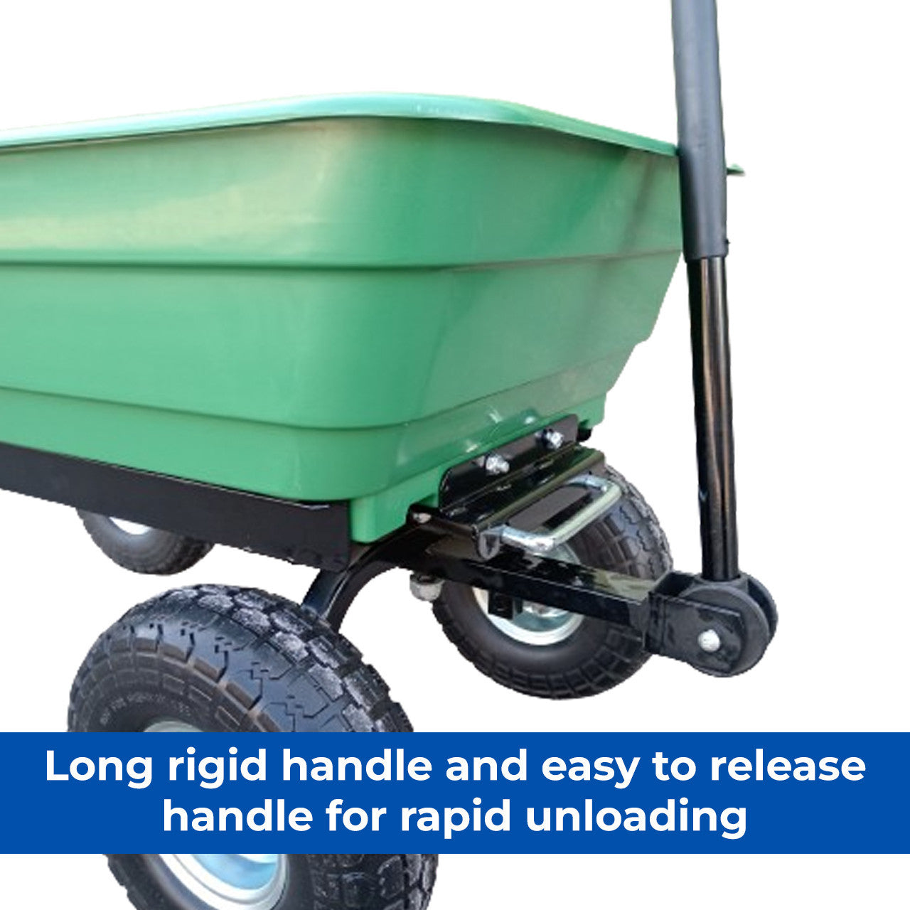 60L Tipping Garden Cart 250kgs Wheelbarrow Dump Trolley Utility Truck Trailer