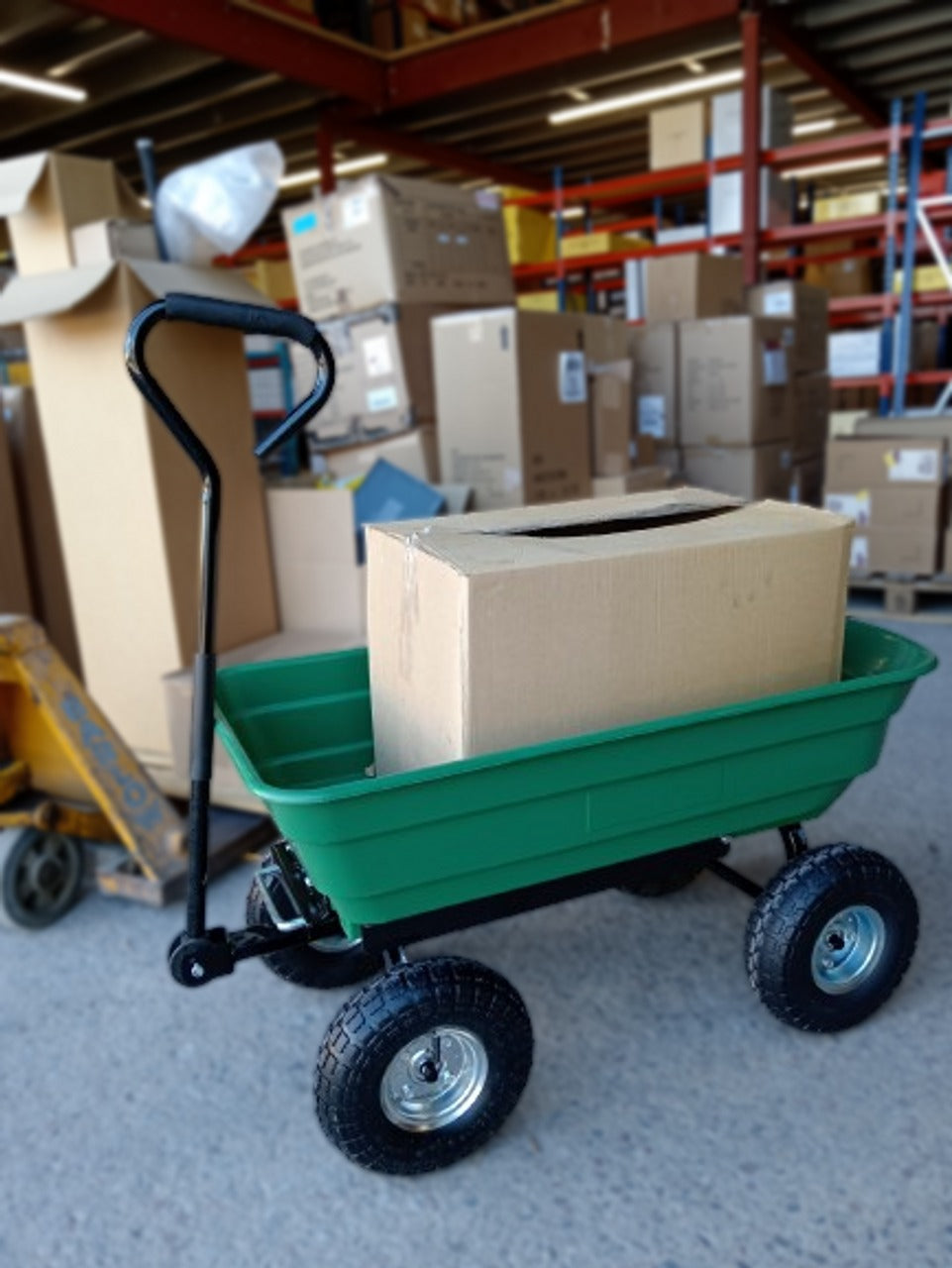 60L Tipping Garden Cart 250kgs Wheelbarrow Dump Trolley Utility Truck Trailer