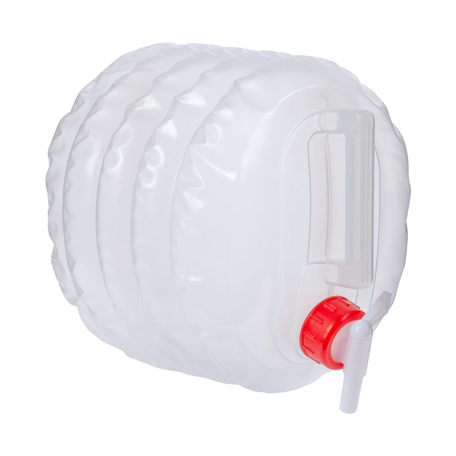 White 5L 20L Collapsible Water Carrier Plastic Jerry Camping Container with Tap