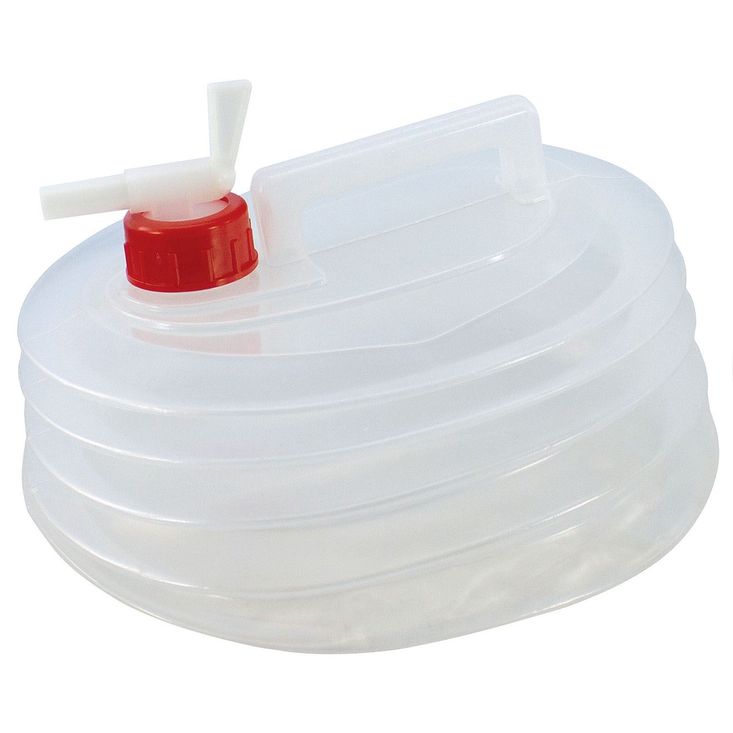 White 5L 20L Collapsible Water Carrier Plastic Jerry Camping Container with Tap