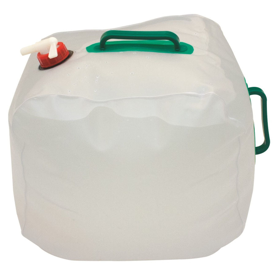 White 5L 20L Collapsible Water Carrier Plastic Jerry Camping Container with Tap