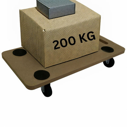 200kg Wheeled Platform Dolly Furniture Mover Transport Roller Trolley Castor