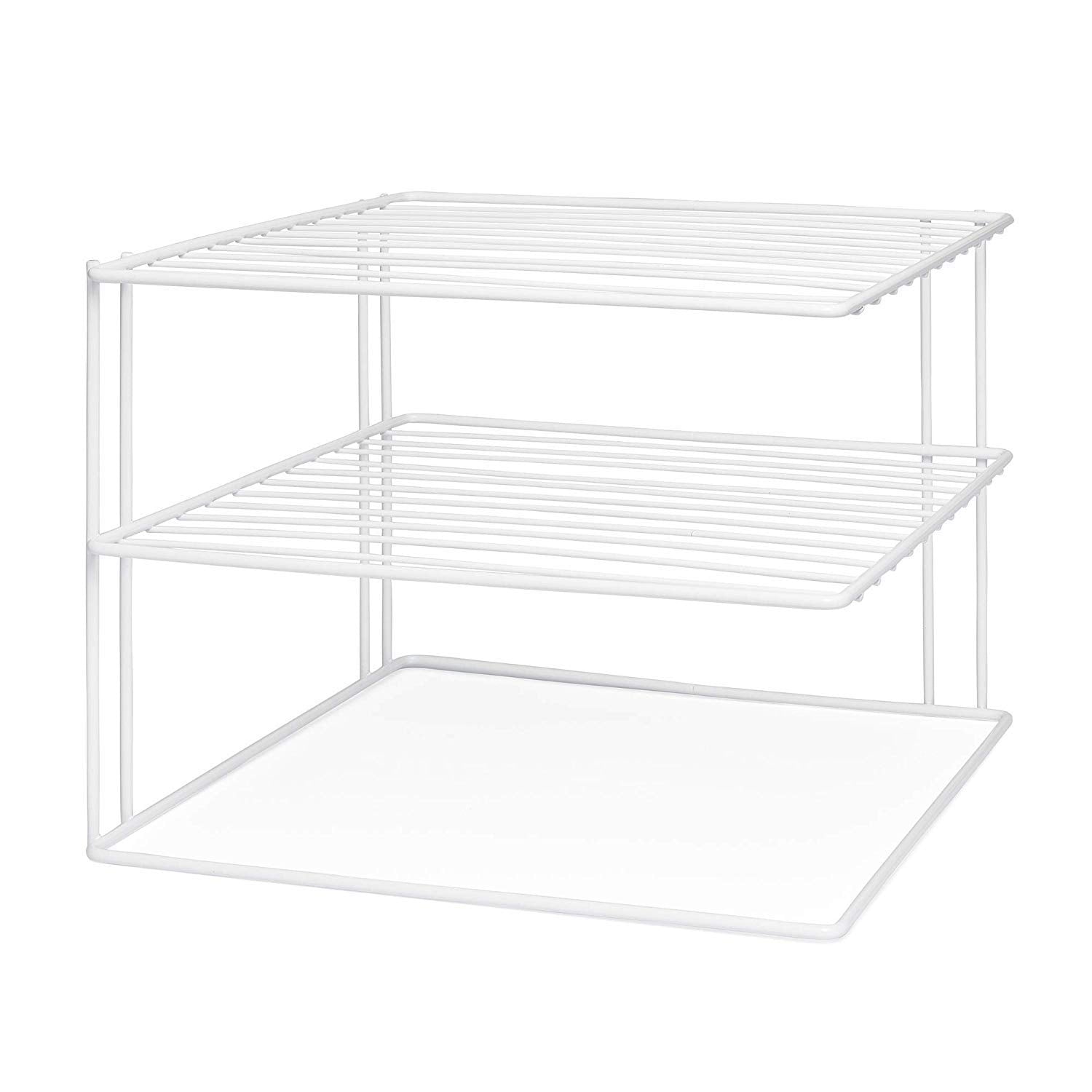 3 Tier Kitchen Corner Shelf Storage Rack Organiser Metal Wire Plate Cupboard Tid