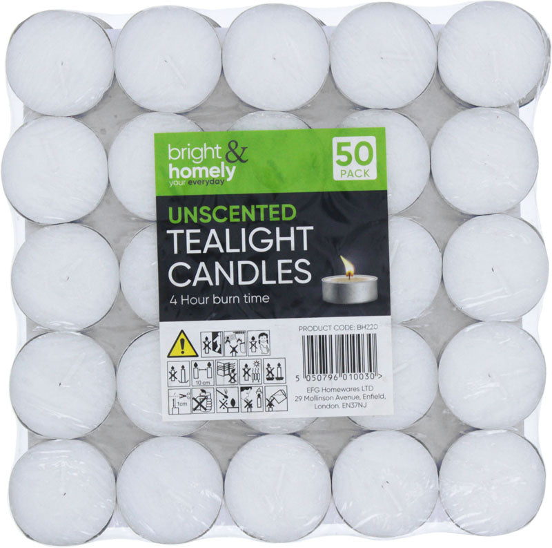 50/100 Pack 4 Hour Burning Tea lights Night Bag Oil Wax Burners Candles Party