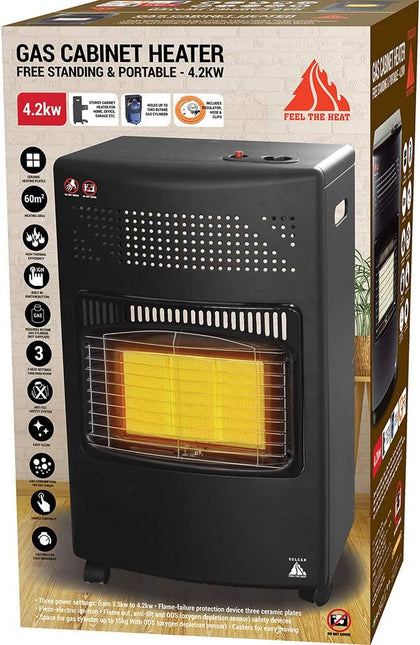 4.2KW Portable Indoor Gas Heater Home Calor Butane Heating with Regulator Hose