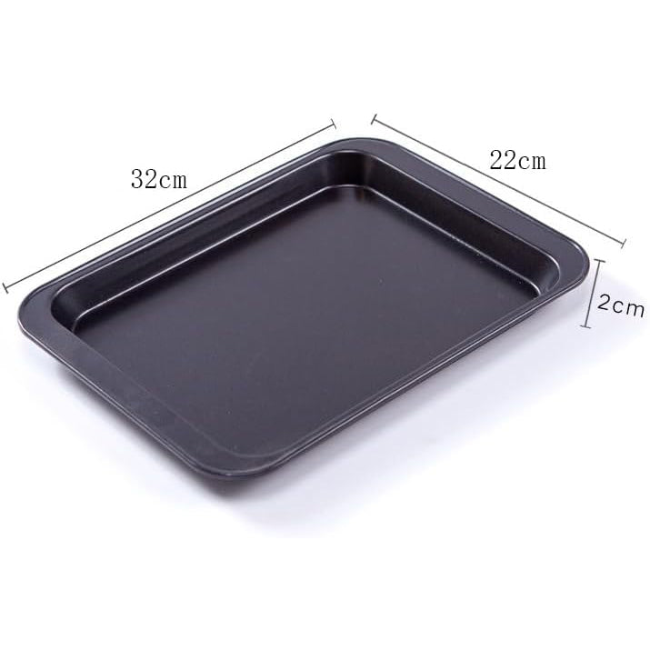 3 Pieces Non Stick Baking Roasting Cooking Trays Set Oven Dish Bakeware Bake Pan