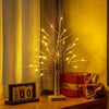 Small Birch Twig Tree Pre-Lit 24 Warm White LED USB Battery Operated Festive