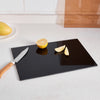 Glass Worktop Saver Kitchen Chopping Cutting Utensil Board Black Copper Slate