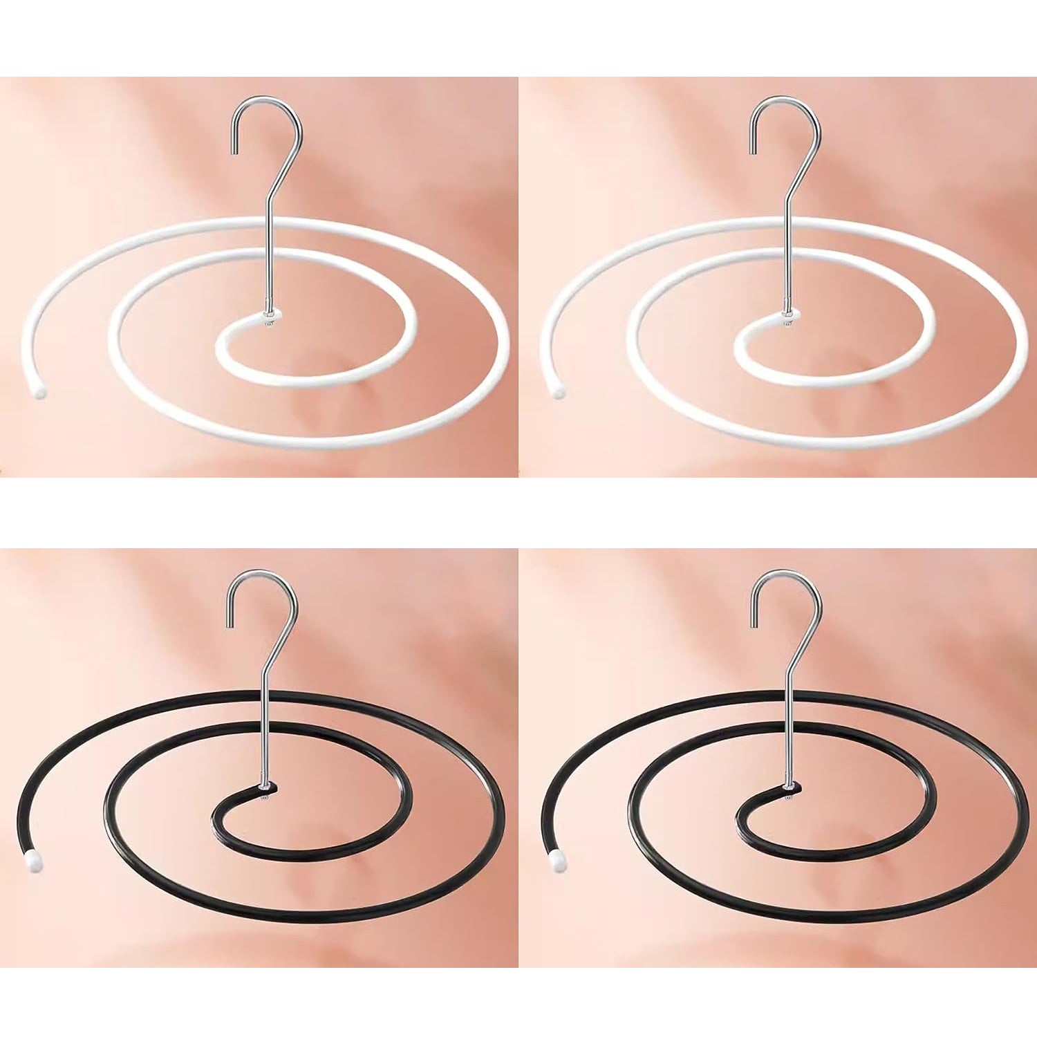 2pc Spiral Shaped Sheet Quilt Blanket Drying Hanger Round Rotating Clothes Hook