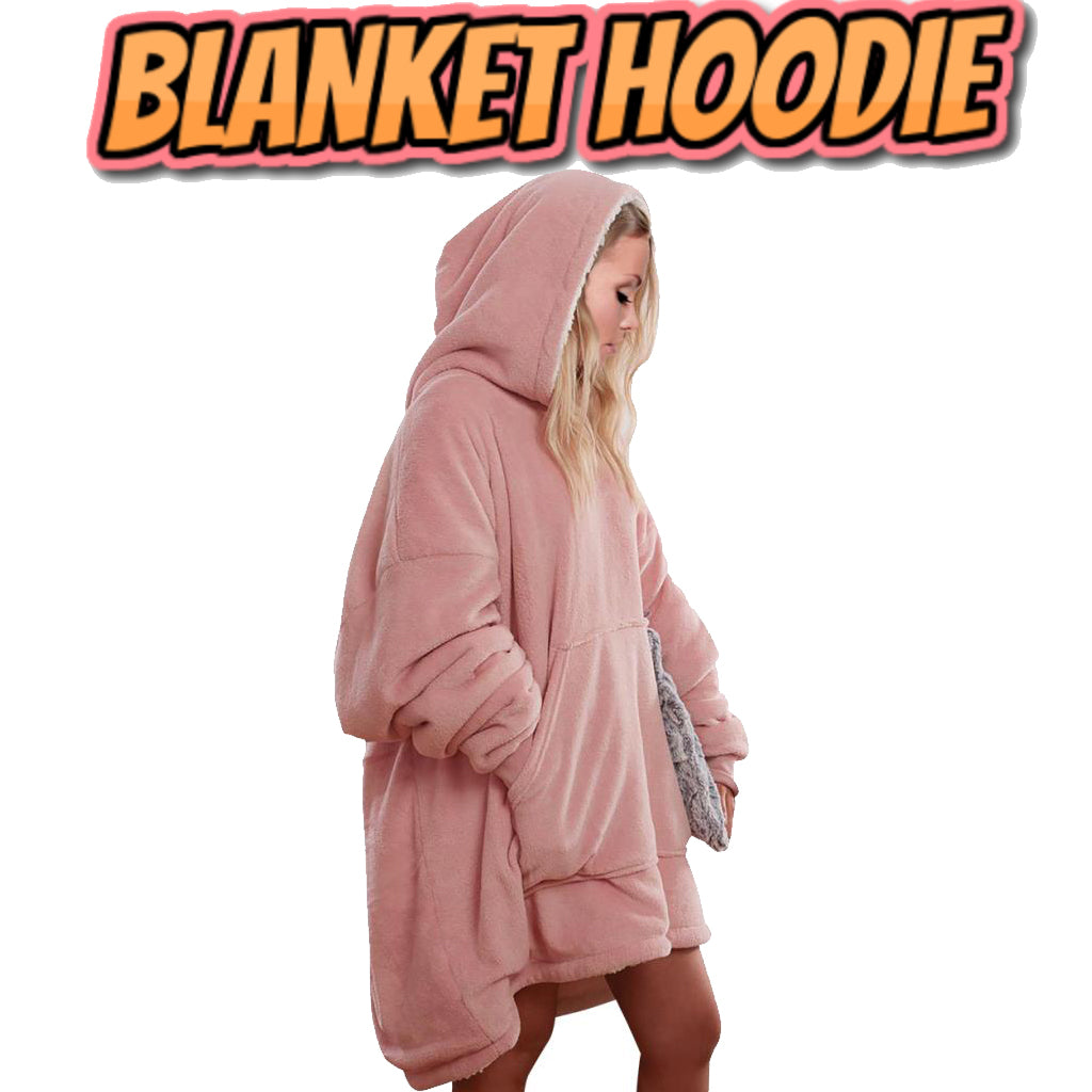 Hoodie Blanket Reversible Oversized Ultra Plush Sherpa Giant Hooded Sweatshirt