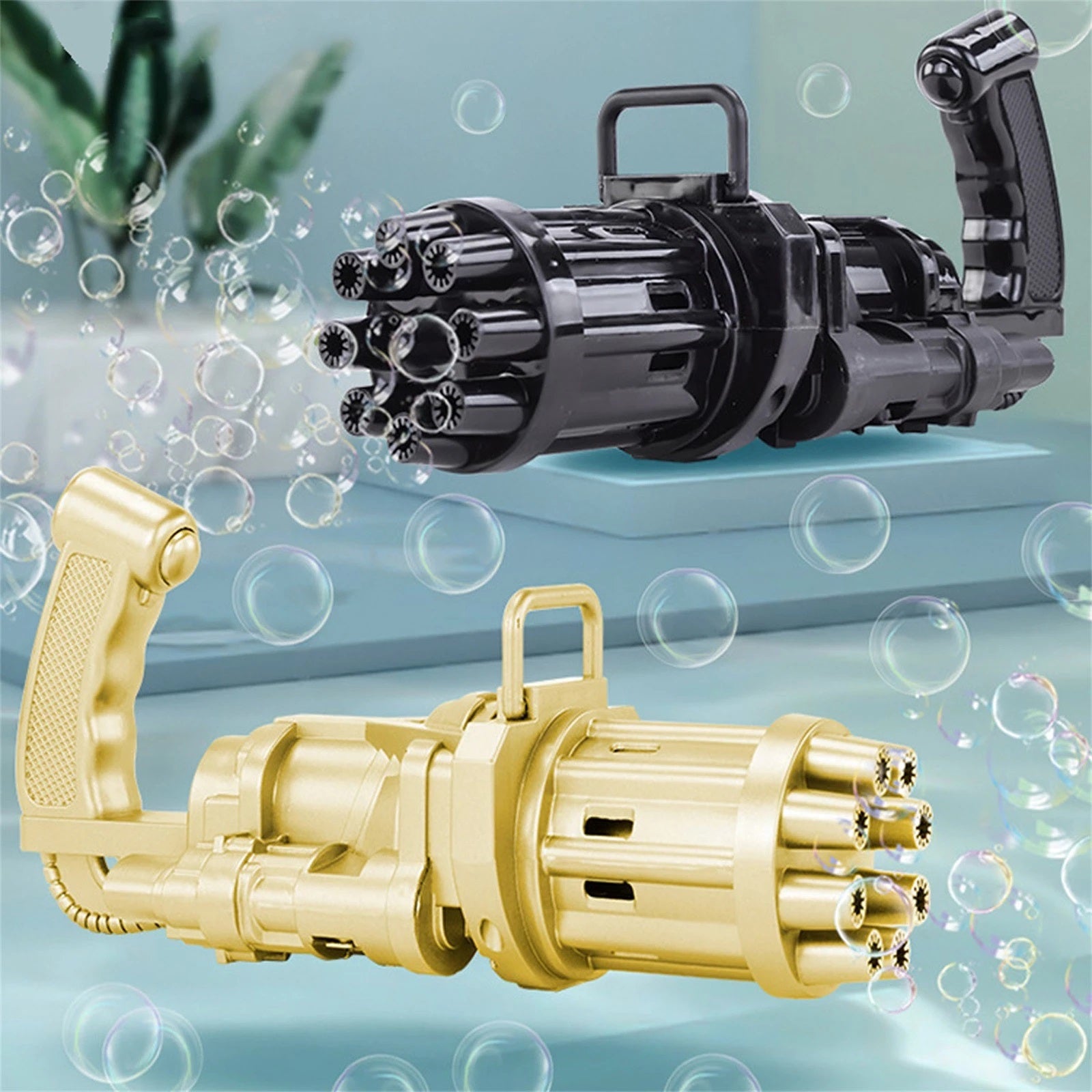 Bubble Machine 8-Hole Blower Automatic Electric Black Pink Gold Summer Outdoor