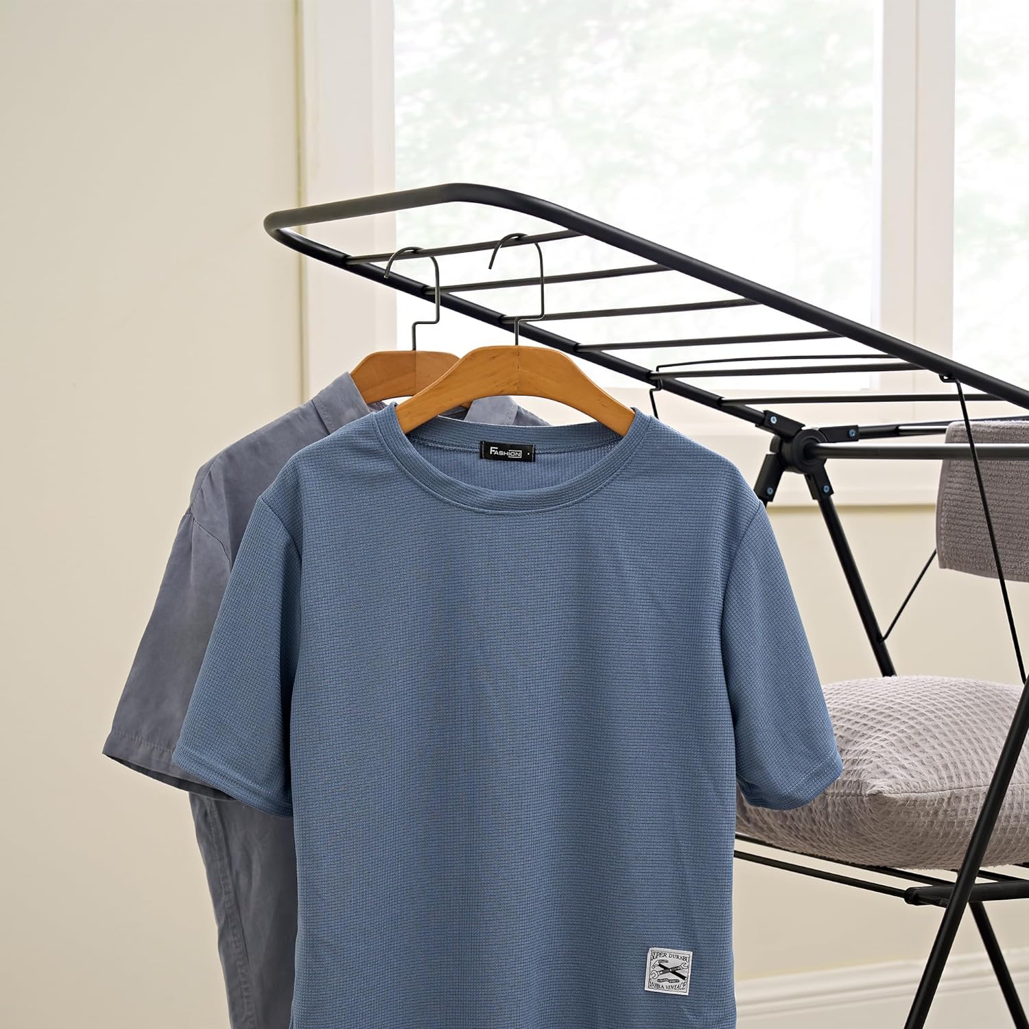 Clothes Airer Drying Rack Foldable with Height Adjustable Wings Laundry Dryer