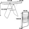 Clothes Airer Drying Rack Foldable with Height Adjustable Wings Laundry Dryer