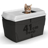 Jump-In Top Entry Cat Litter Box Large Opening Spacious Deep Interior Mess Free