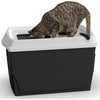 Jump-In Top Entry Cat Litter Box Large Opening Spacious Deep Interior Mess Free