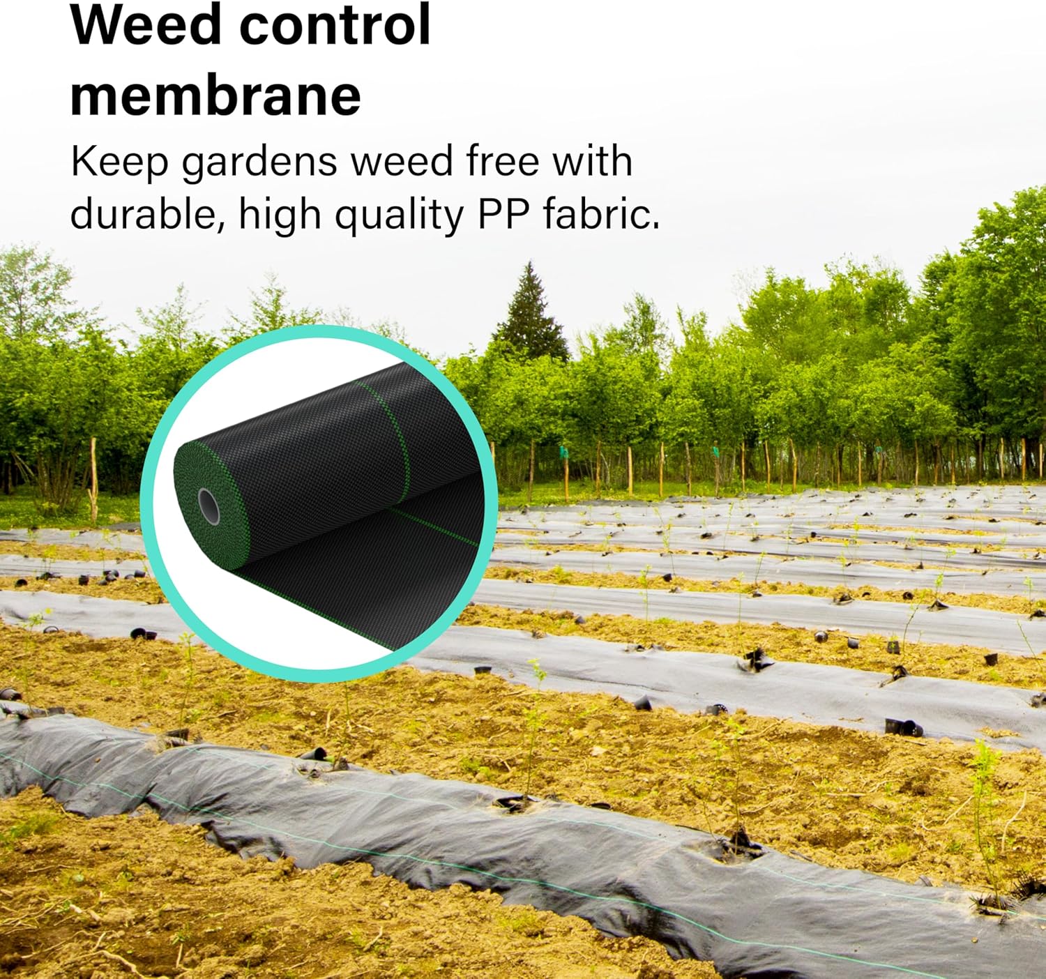 Heavy Duty Weed Control Membrane Garden Barrier Fabric Landscaping Woven Roll