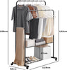 Heavy Duty Clothes Rail Rack Garment Hanging Display Stand Shoes Storage Shelves