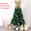 Large Bows Christmas Tree Decoration with 30 Warm LED Lights Glitter Wreath Xmas