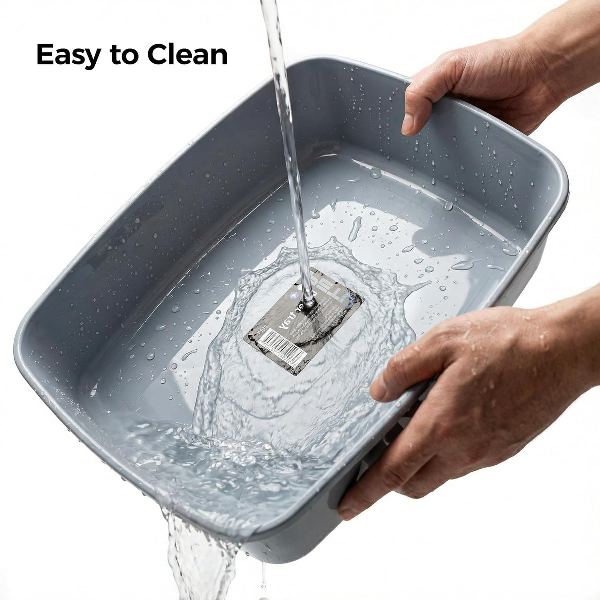 Plastic Cat Litter Tray Open Top Easy Clean Pet Rabbit Toilet 40 x 30 x 9cm