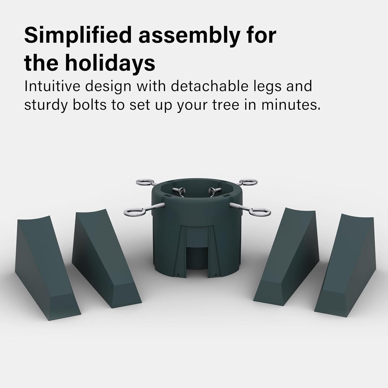 Christmas Tree Stand with Reservoir Fits Trees up To 2.1M Xmas Base Holder Green