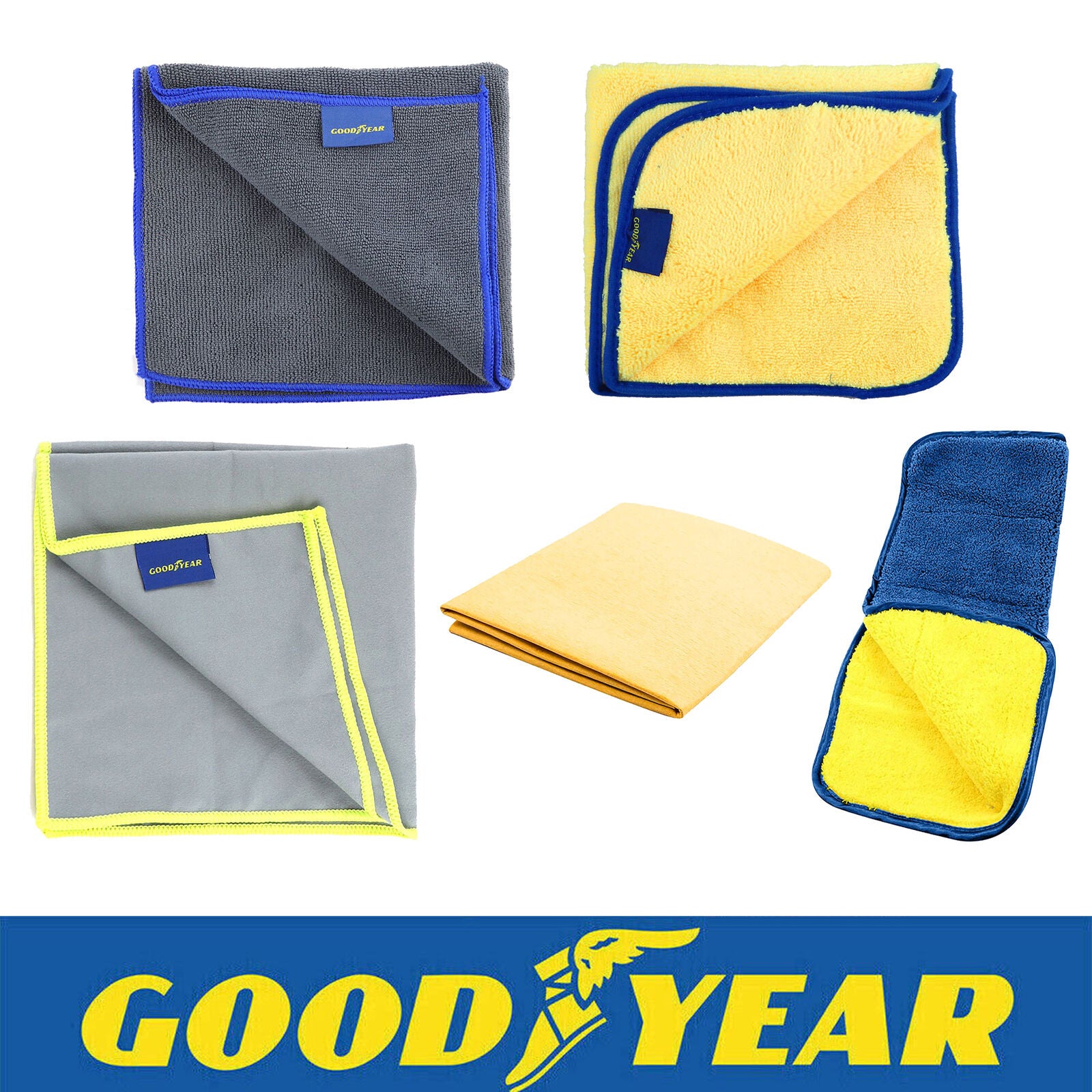 Goodyear Microfibre Synthetic Chamois Car Cleaning Cloth Buffing Wash Absorbent