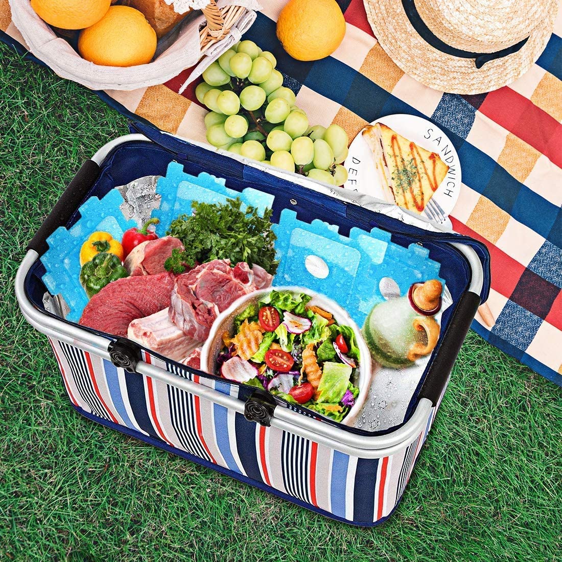 Ice Pack Freezer Blocks for Cooler Bag Cool Box Picnic Box Bag Keep Food Cold