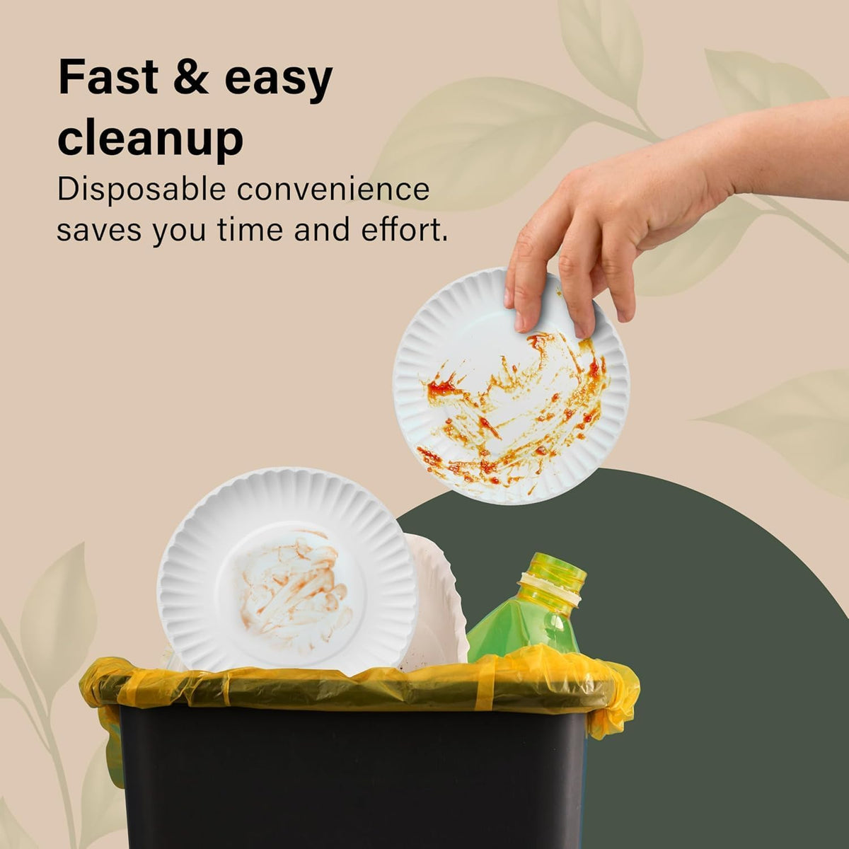 100 Pack 7 Inch Disposable Paper Plates 18cm Biodegradable Parties BBQ Picnic