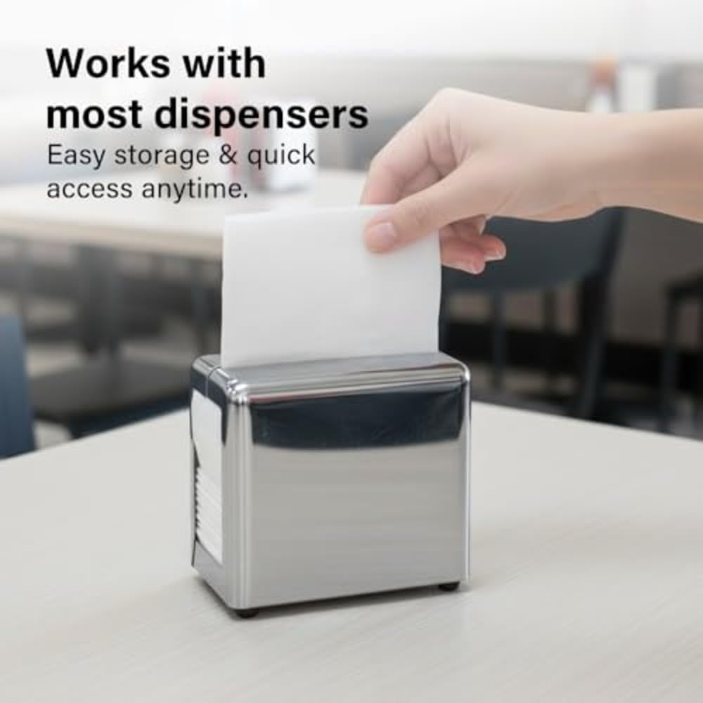 100-Pack 2-Ply White Paper Napkins 33cm Soft Strong Highly Absorbent Tableware