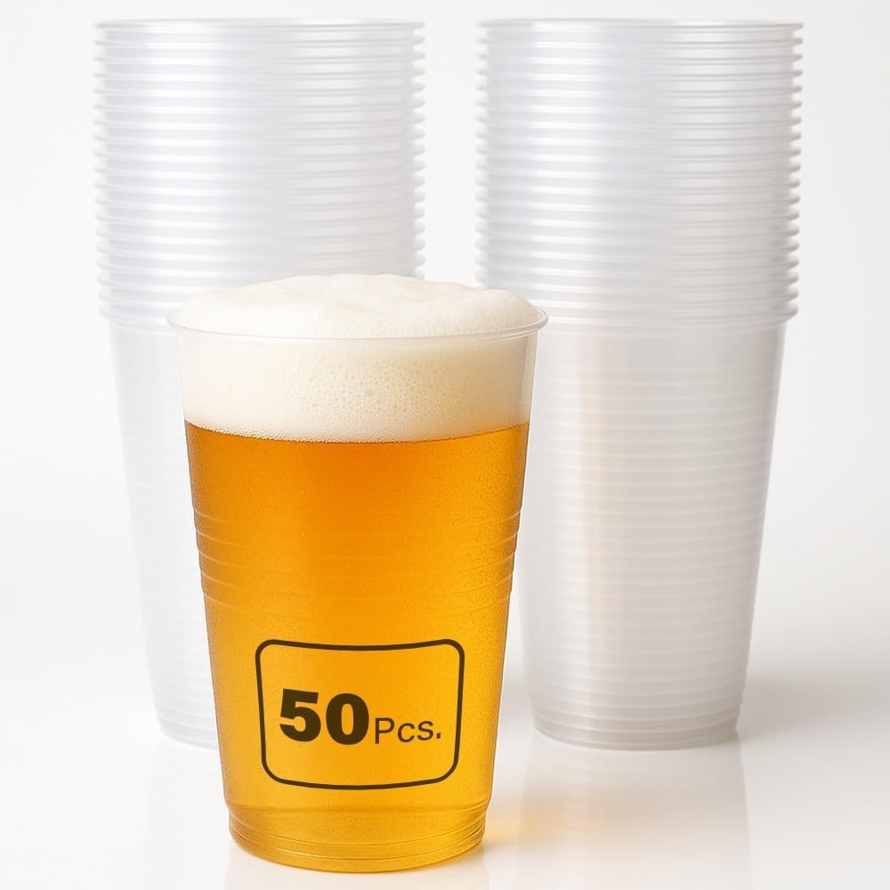 50pc 8/12oz Hot Cold Paper Cups Eco Friendly Biodegradable BBQs Picnics Weddings