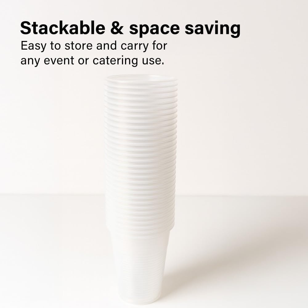 50pc 8/12oz Hot Cold Paper Cups Eco Friendly Biodegradable BBQs Picnics Weddings