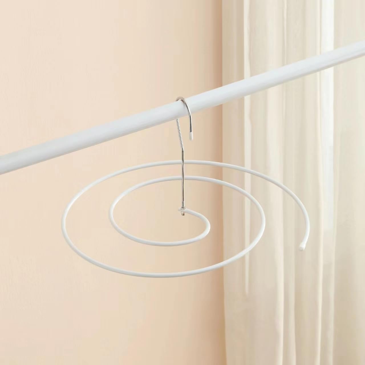 2pc Spiral Shaped Sheet Quilt Blanket Drying Hanger Round Rotating Clothes Hook