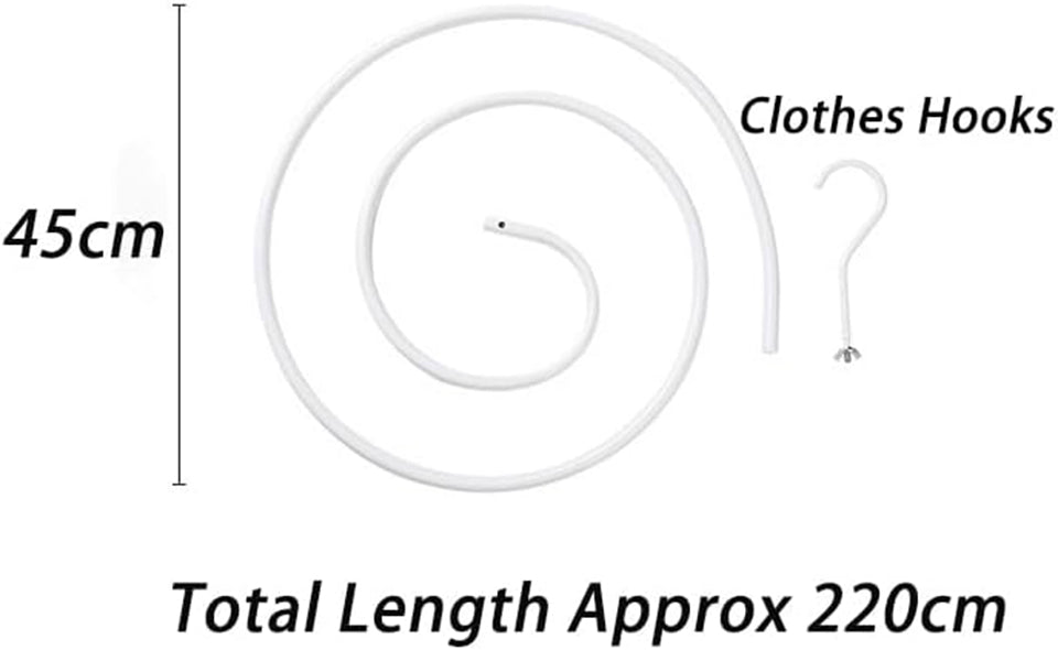 2pc Spiral Shaped Sheet Quilt Blanket Drying Hanger Round Rotating Clothes Hook