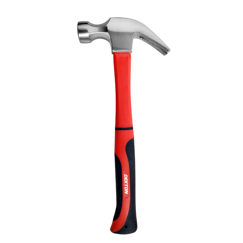 Dekton 16oz Claw Hammer Rubber Grip Handel Hardened Fibreglass Steel