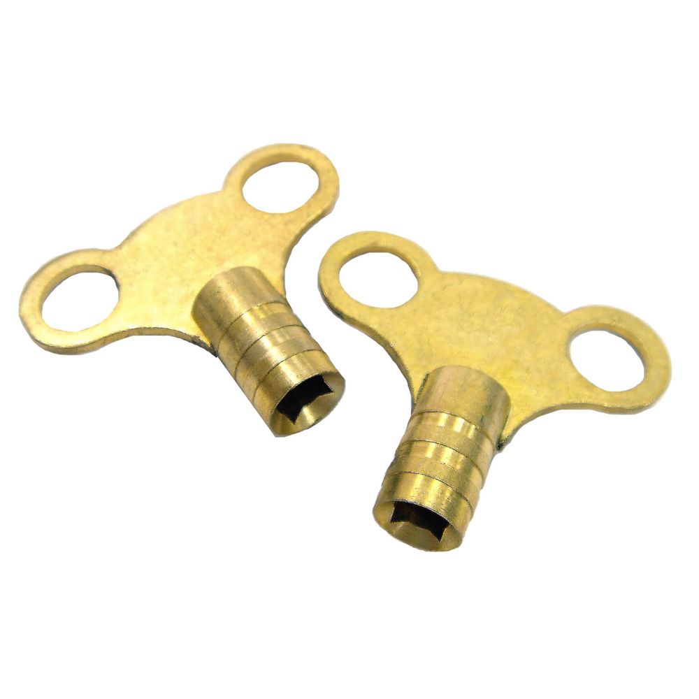 2 Pcs Radiator Plumbing Bleed Bleeding Key Keys Solid Brass Venting Air Valve