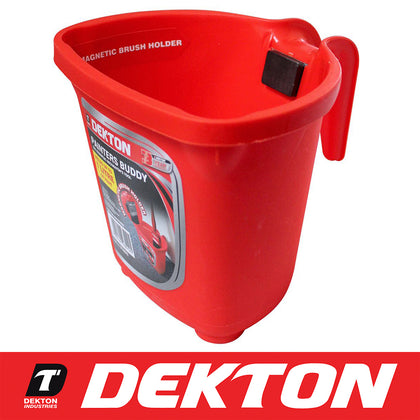 Dekton Painters Buddy Decorate Paint Caddy Bucket Magnetic Brush Holder 1L