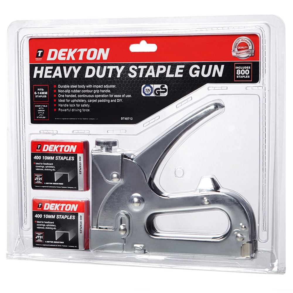 Dekton Staple Gun Heavy Duty Tacker with 800 Staples Upholstery Stapler