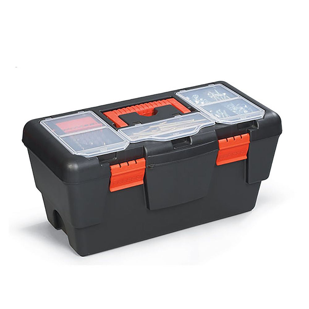 Tool Kit Box Storage Case Removable Tray Carry Handle DIY Organiser Compartment