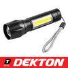 Dekton LED Torch 100 Lumens 100m Flashlight USB Rechargeable With Case