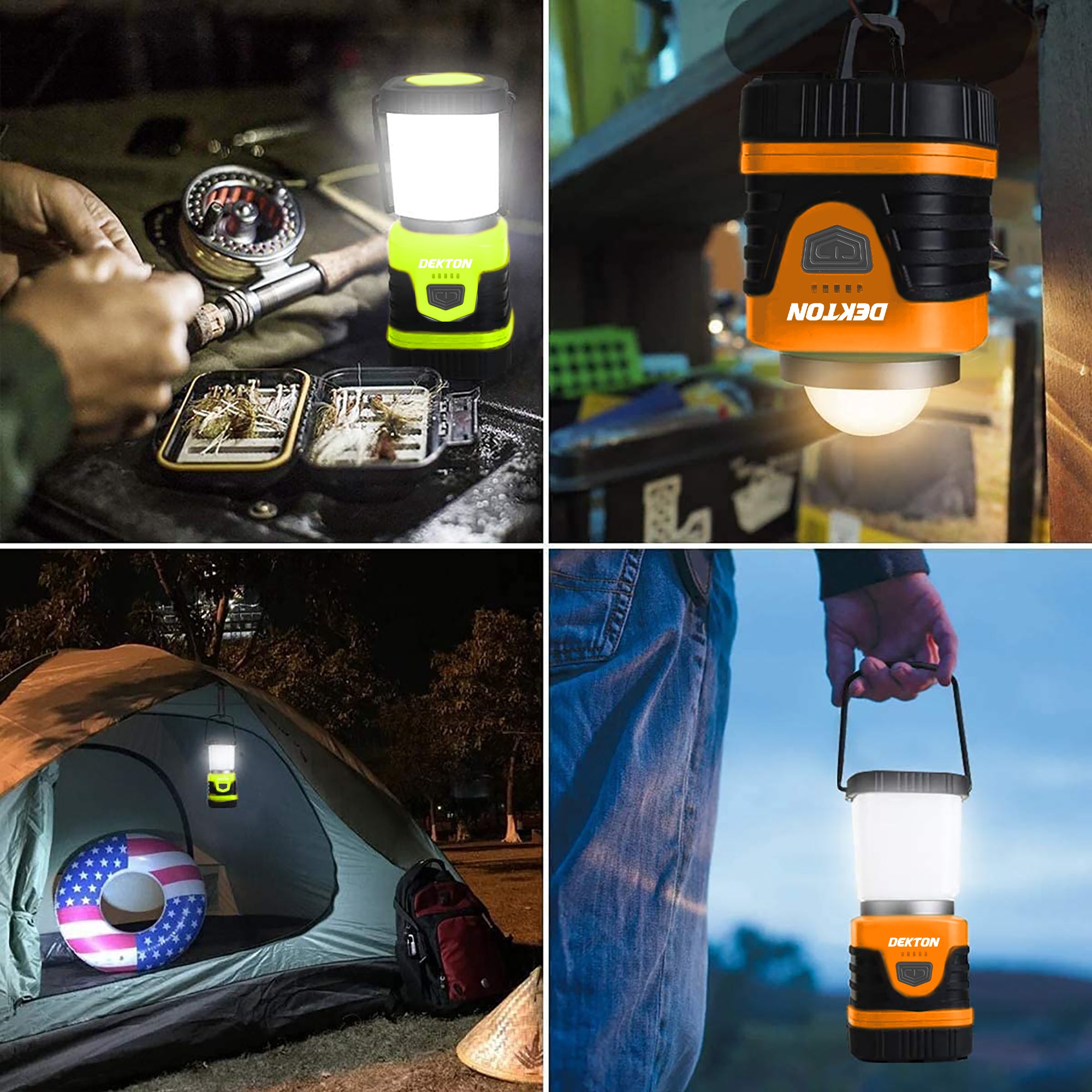 High Powered Rechargeable LED Camping Lantern Portable Power Bank 100 Lumens