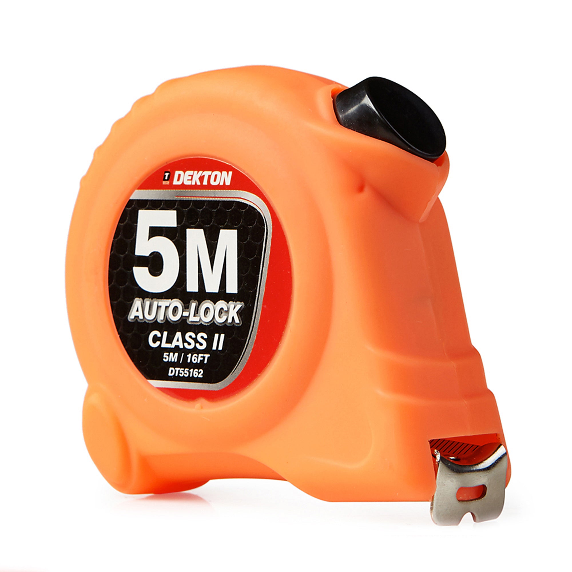 Tape Measure Dekton Hi-vis Auto Lock Soft Grip Imperial Metric Scale 5m Class 2