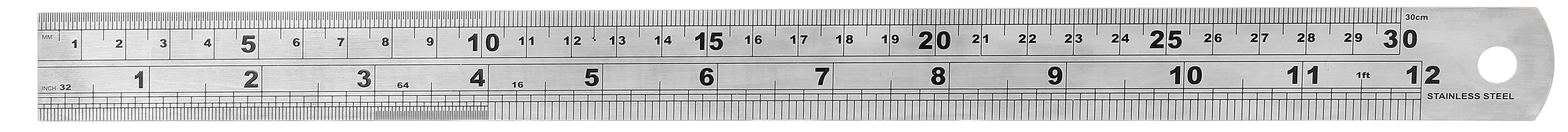 Dekton 300mm Stainless Steel Ruler Metal Ruler