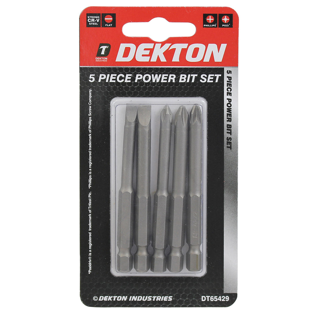 Dekton 5pc Power Bit Set