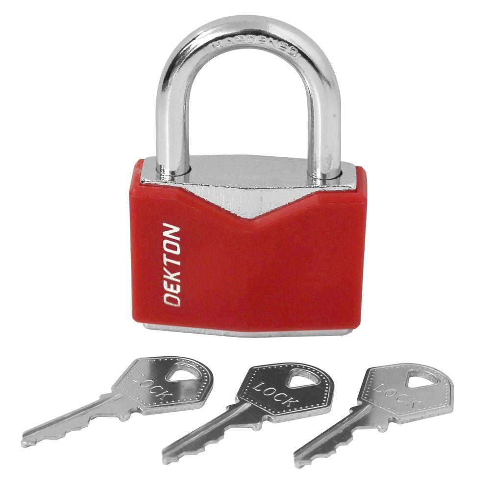 Dekton Protected Security Padlock Steel Shackle 3 Keys 25mm 30mm 50mm Lock