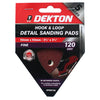 Dekton Detail Palm Sanding Pads Triangle Sheets 40 60 80 120 Or Mixed Grit 93mm