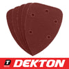 Dekton Detail Palm Sanding Pads Triangle Sheets 40 60 80 120 Mixed Grit 140mm