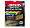 Dekton 10 Pack of Sanding Sheet Tough Sandpaper 40 100 220 Grit Assorted Pack