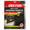 Dekton Wet and Dry Sandpaper Sheets Sand Paper Waterproof Grit 80 Sanding Sheets