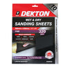 Dekton 10 Piece Wet & Dry Sanding Sheets 280mm x 230mm Extra Fine 320 Grit