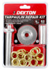 Dekton 63pc Tarpaulin Repair Kit Groundsheet Cover Repair Kit Tool Eyelet Grommets New